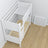 Lit superposé avec tiroir blanc en bois – design scandinave, Nizio