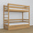 Lit superposé avec tiroir pour matelas chêne naturel en chêne – bois massif, style scandinave
