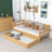 Sofa-lit pin naturel z tiroir – rangement spacieux, en bois, Nizio