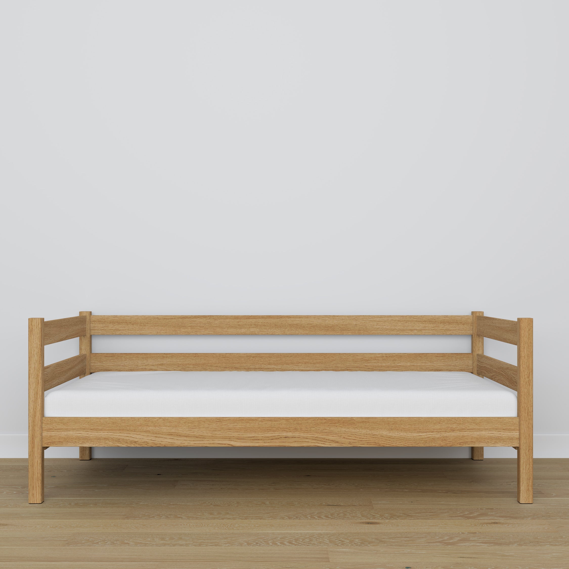 Sofa-lit en chêne chêne naturel – détails du bois et des assemblages, Nizio Home
