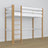 Lit mezzanine blanc-chêne en bois – vue du dessus na chambre