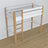 Lit mezzanine blanc-chêne dans la chambre d'enfant – décoration scandinave, en bois
