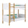 White and Oak Wooden Bunk Bed – Children’s Room, Solid Wood, Scandinavian Style