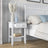 Wooden bedside table 1S N01 Scandi white