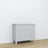 Commode 3S gris – en bois, szuflady fermé, vue frontale, Nizio