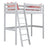 Lit mezzanine en bois gris – chambre d'enfant, bois massif, style scandinave