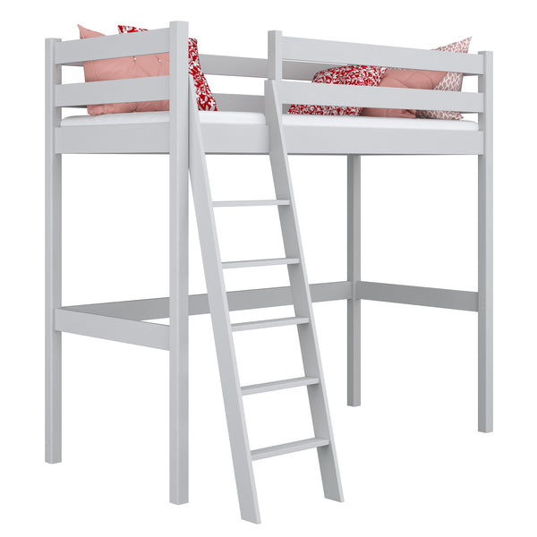 Grey Wooden Loft Bed – Children’s Room, Solid Wood, Scandi Style