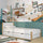 Lit simple avec tiroir en bois blanc-chêne – chambre d'enfant, style scandinave