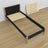 Lit avec tiroir pour matelas noir-chêne en bois – dimensions, Nizio