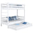 lit superposé avec tiroir pour matelas N03 en bois dans la couleur sur commande RAL/NCS – bois massif, Nizio