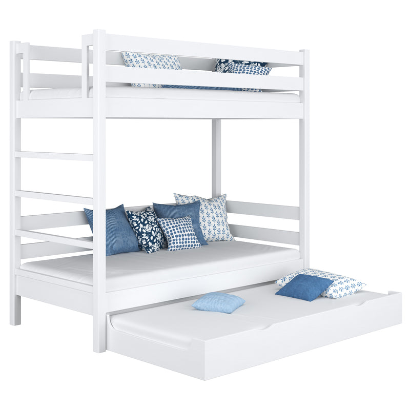 lit superposé avec tiroir pour matelas N03 en bois dans la couleur sur commande RAL/NCS – bois massif, Nizio