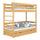 Lit superposé avec tiroir en bois pin naturel – chambre d'enfant, bois massif, scandinave