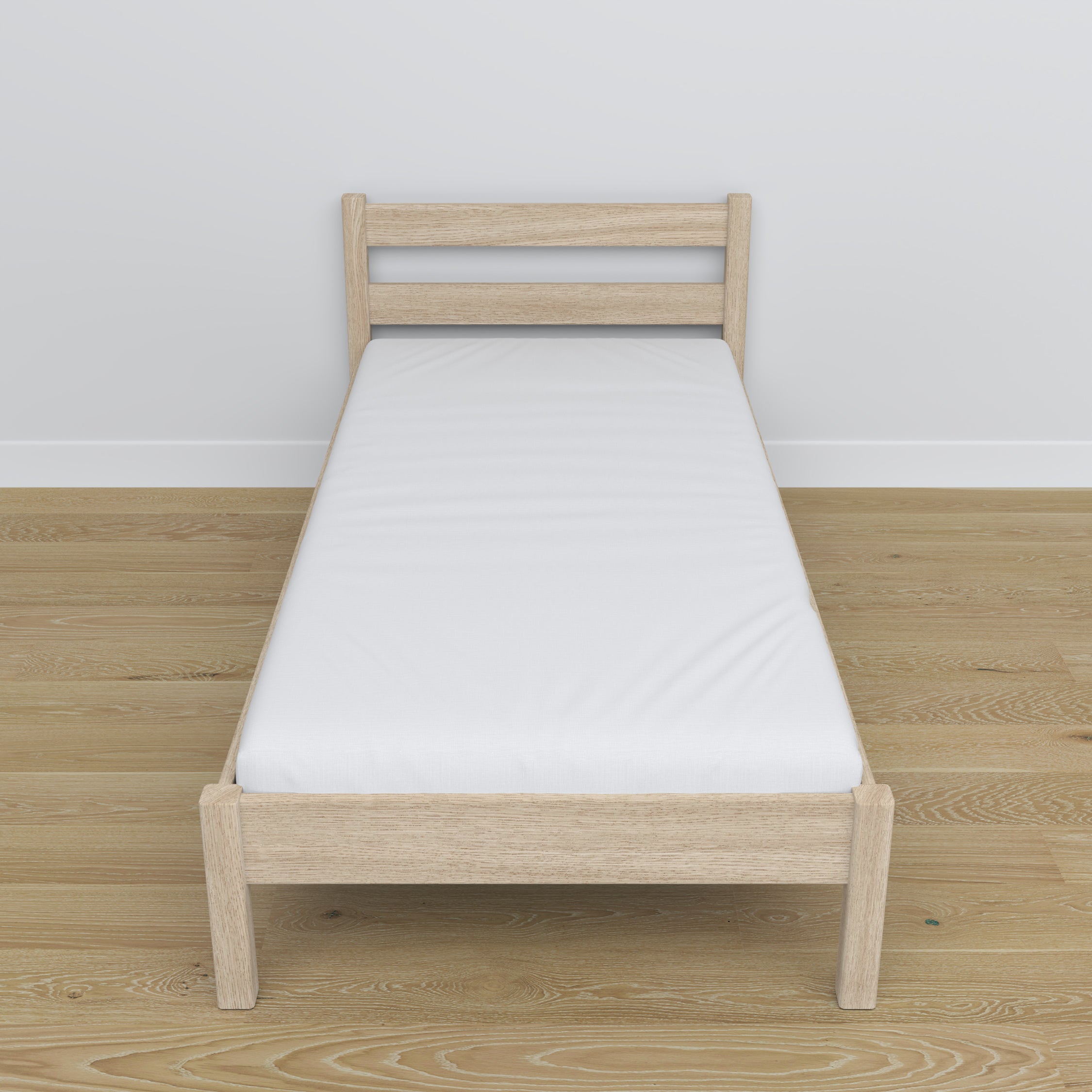 Bleached Oak Bed – Dimensions and Diagram, Nizio Home