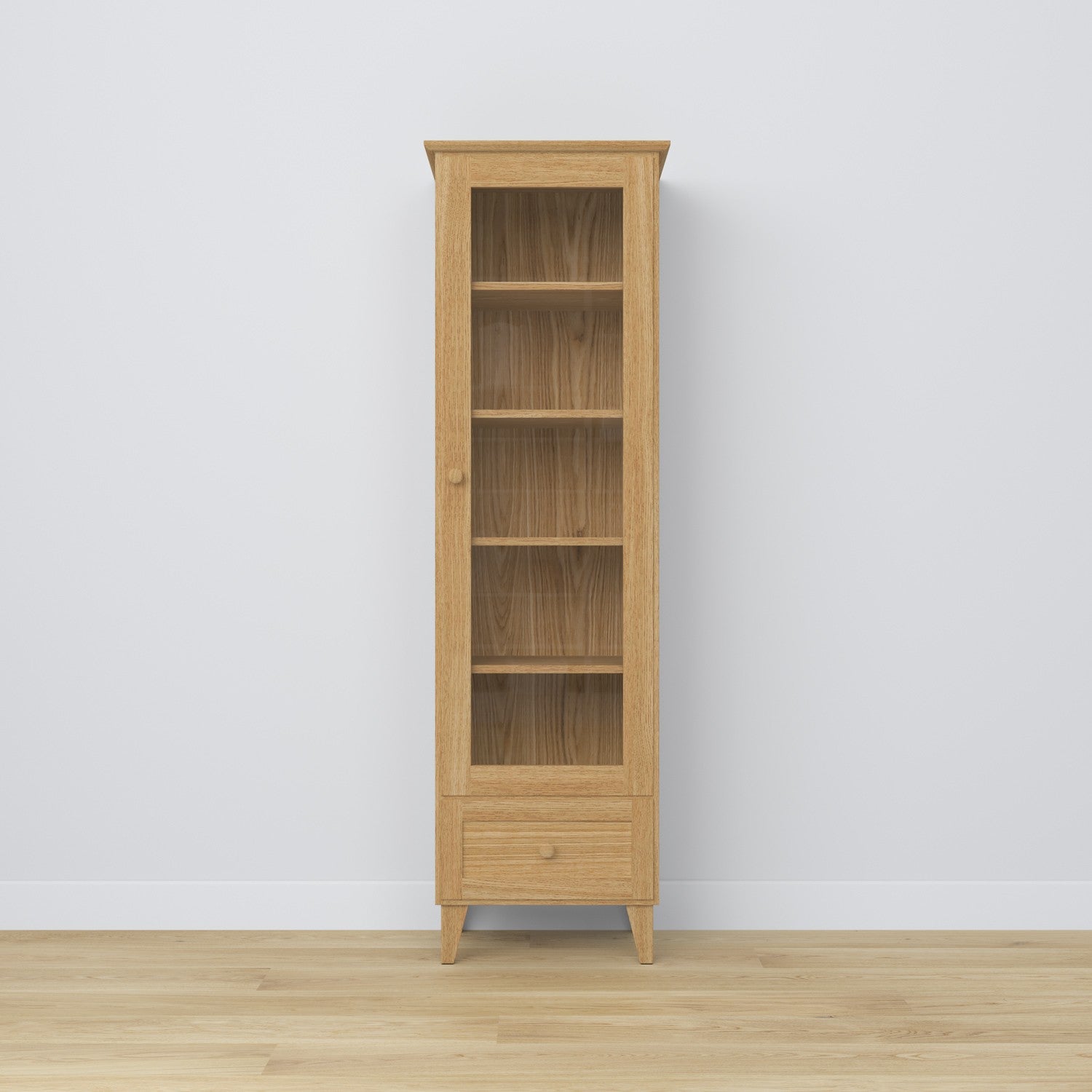 Oak display cabinet 1S 57 Scandi oak natural