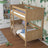 Lit superposé chêne naturel dans la chambre d'enfant – décoration scandinave, en chêne