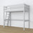 Lit mezzanine gris en bois – vue du dessus na chambre