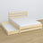 Lit double avec tiroir en bois pin incolore – tiroir ouvert, intérieur spacieux