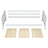 Sofa-lit en bois pin incolore – vue en biais, scandinave