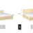 Lit double en bois pin incolore – détails des assemblages i szuflady, Nizio