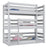 Lit superposé 3 niveaux en bois gris – trois couchages, chambre d'enfant scandinave