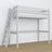 Lit mezzanine en bois gris – espace libre sous la chambre, Nizio