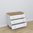 Commode 3S en bois blanc avec chêne – szuflady otwarte, pojemne l'intérieur rangements