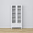 Vitrine 1S en bois blanc – détails du bois et de la finition, Nizio
