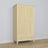 Wardrobe 2D1S clear pine – pine wood, closed doors, front view, Nizio