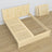 Lit double pin incolore en bois – dimensions et schéma, Nizio Home
