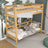 Lit superposé en bois pin naturel – dwie chambree w jednym, construction sécurisée