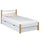 Lit simple avec tiroir en bois blanc-chêne – chambre d'enfant, style scandinave