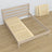 Lit double en chêne chêne blanchi – dimensions et schéma, Nizio Home