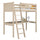 Lit mezzanine avec bureau en chêne chêne blanchi – chambre d'enfant, scandinave Nizio