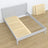 Lit double en bois gris – dimensions et schéma, Nizio Home