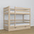 Lit superposé avec tiroir chêne blanchi en chêne – design scandinave, Nizio