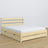 Lit double pin incolore z tiroir – tête de lit en bois, gros plan