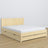 Lit double pin incolore z tiroir – tête de lit en bois, gros plan