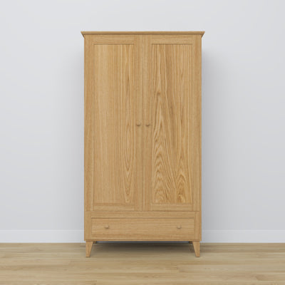 Oak wardrobe 2D1S Scandi oak natural