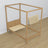 Lit à baldaquin en chêne chêne naturel – décoration de chambre d'enfant scandinave