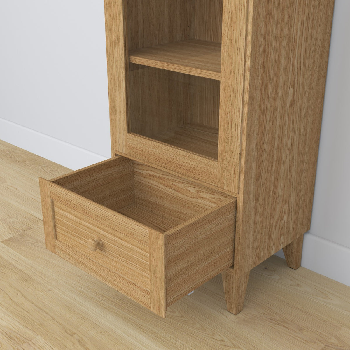 Oak display cabinet 1S 57 Scandi oak natural