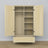 Wardrobe 2D1S pine clear pine – open doors, hanging rail and internal shelves