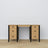 Desk 6S natural oak with black oak wood – side view, tabletop depth