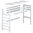 Lit mezzanine en bois blanc-chêne – proportions de la chambre d'enfant, Nizio