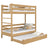 Lit superposé avec tiroir pour matelas en chêne chêne naturel – chambre d'enfant scandinave