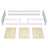 Low Bed Wooden White and Oak – Angled View, Scandinavian Design