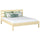 Wooden double bed N01 clear pine – overall view, solid pine wood