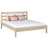 En chêne lit double N01 chêne blanchi – vue générale, bois massif en chêne