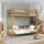 Lit superposé en chêne chêne naturel – chambre d'enfant, bois massif, style scandinave