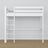 Lit mezzanine en bois blanc – détails des assemblages et de l'échelle, Nizio Home