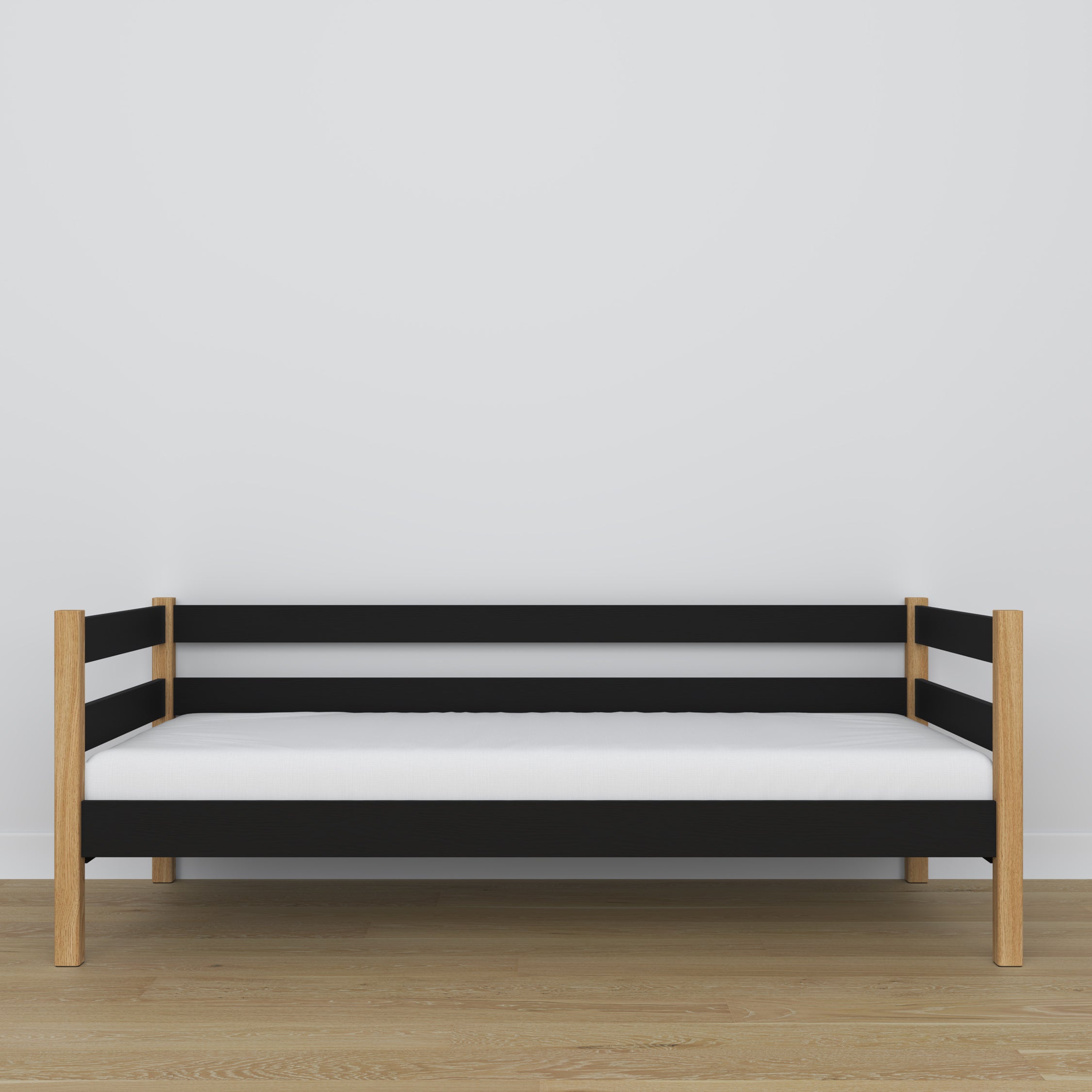Łóżko sofa N01 czarno dębowy – dodatkowy widok, lite drewno